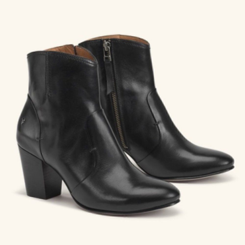 Trask Womens Black 7 Heeled  Ankle Boots